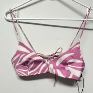 Zara zebra pink white tank top